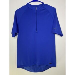 Nike Dri-FIT Blue Short Sleeve Cycling Jersey Shirt